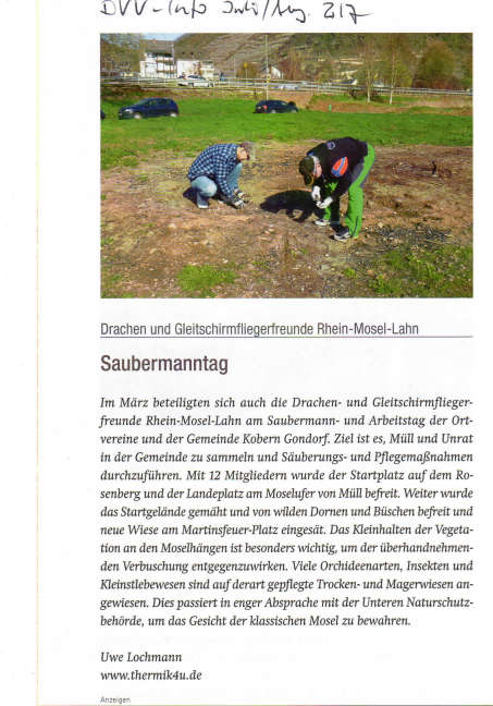 Saubermanntag - DHV Info